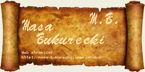 Maša Bukurecki vizit kartica